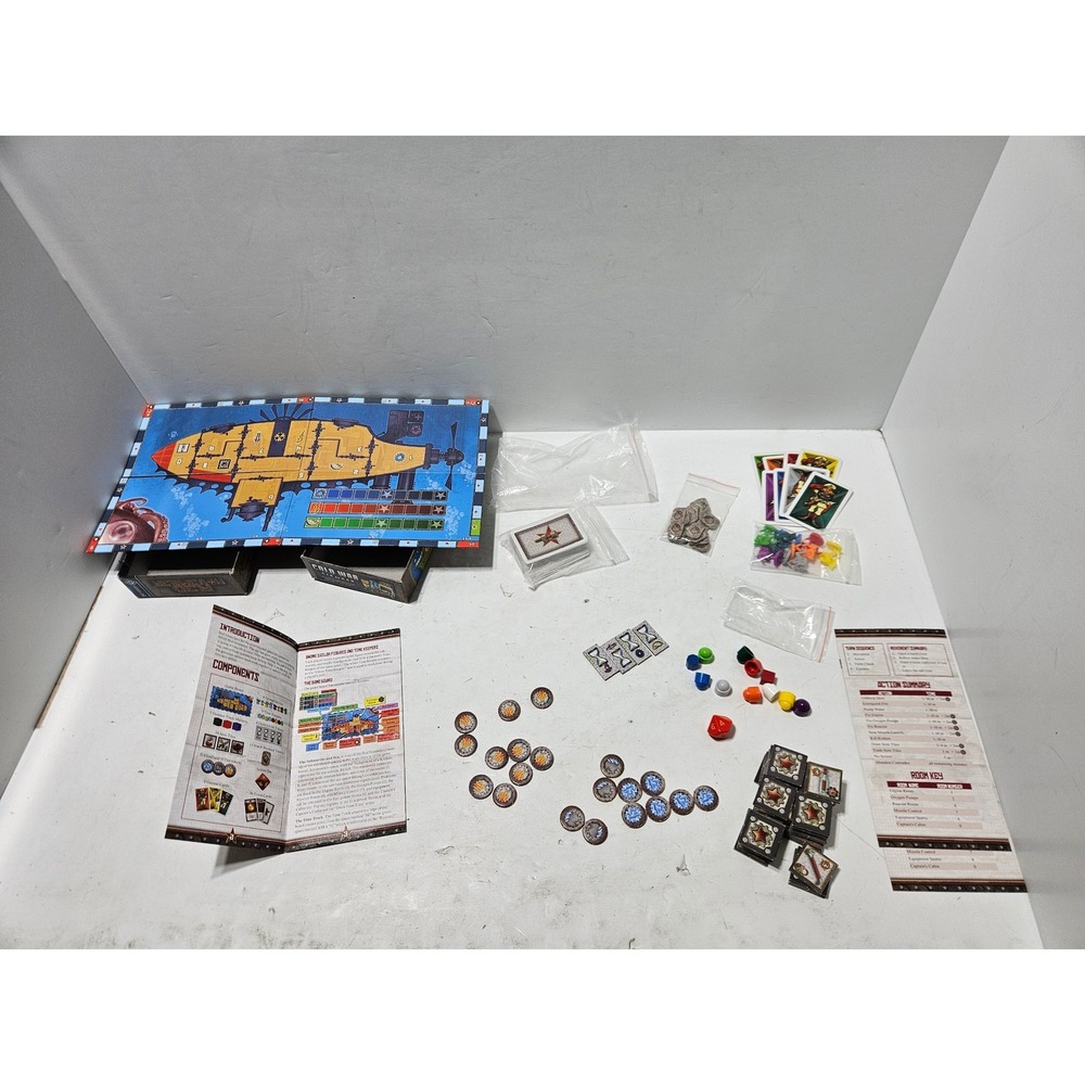 Red November Board Game Cooperative Gnome Submarine Survival Missing One Piece - Picture 5 of 9